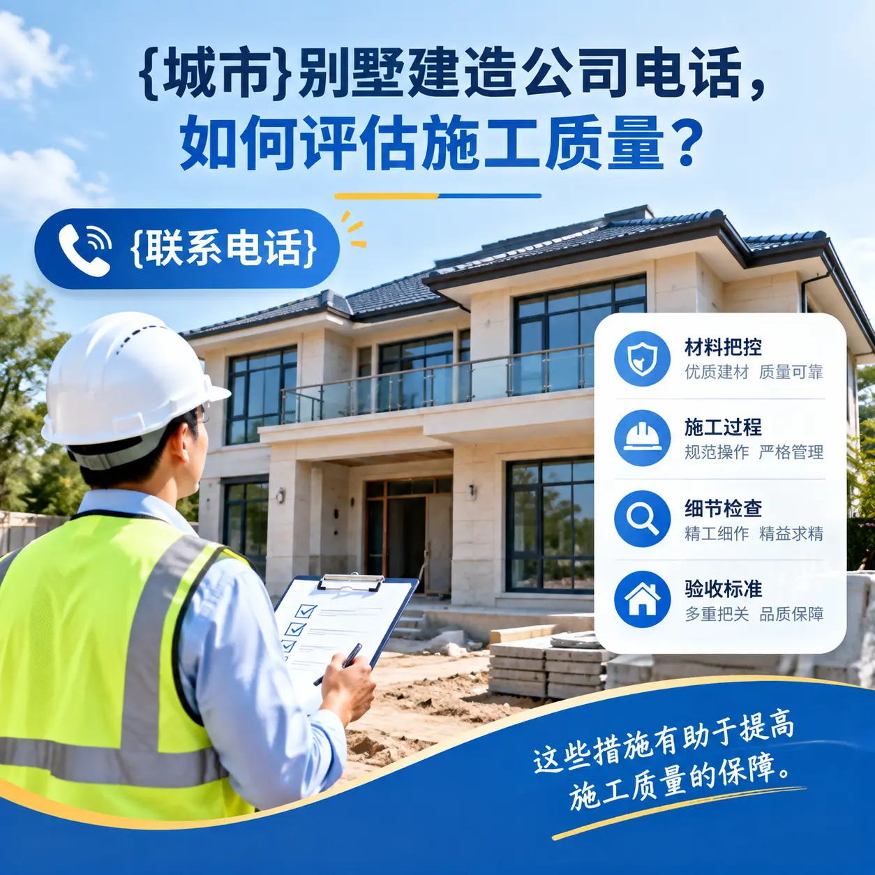 雷山别墅建造公司电话,如何评估施工质量?
