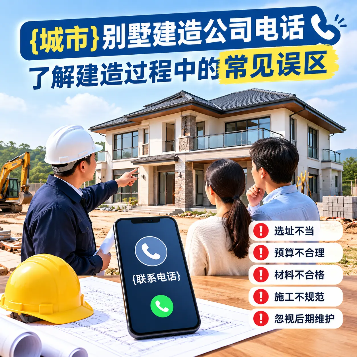 雷山别墅建造公司电话,了解建造过程中的常见误区