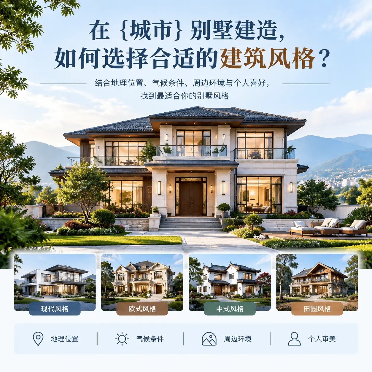 在 雷山 别墅建造，如何选择合适的建筑风格？